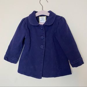 Gymboree Buttoned Coat Navy Blue 12-24M
